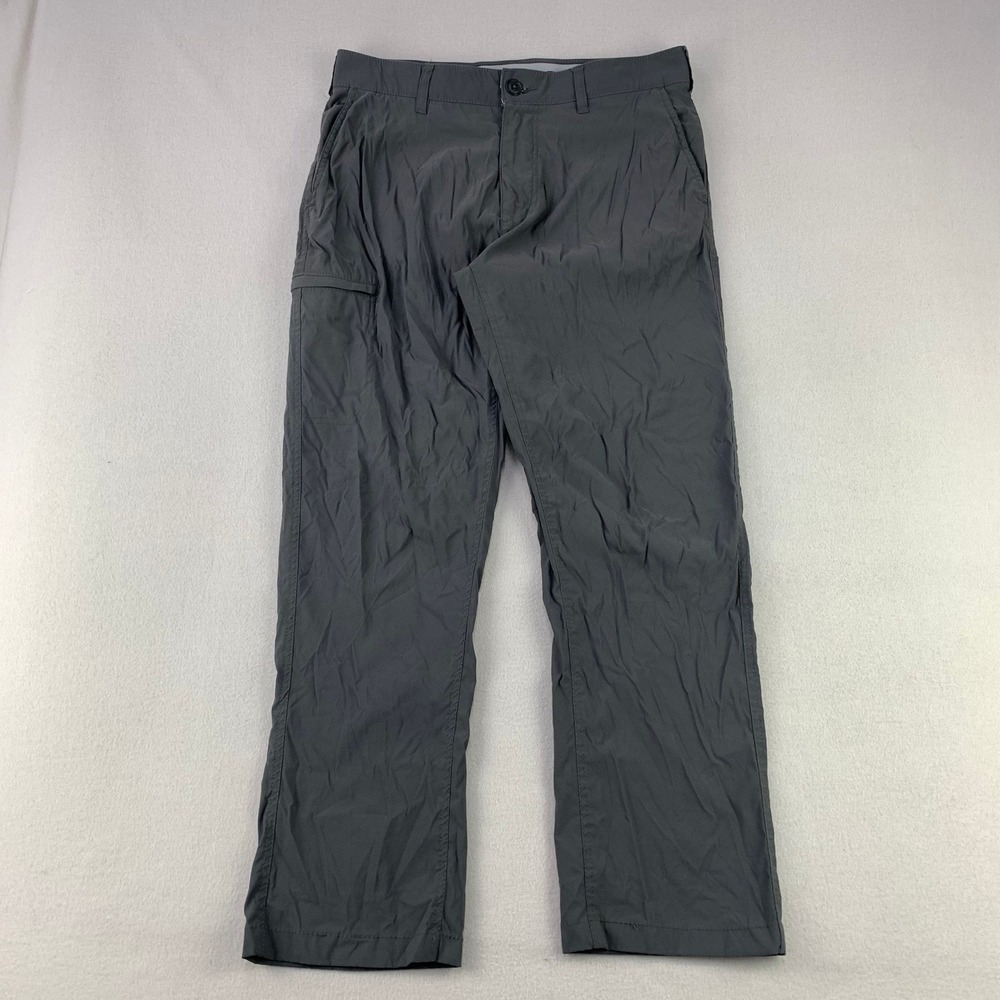 UB Tech Travel Pants Men 34x30 Gray Outdoor Hiking Stretch Nylon Spandex